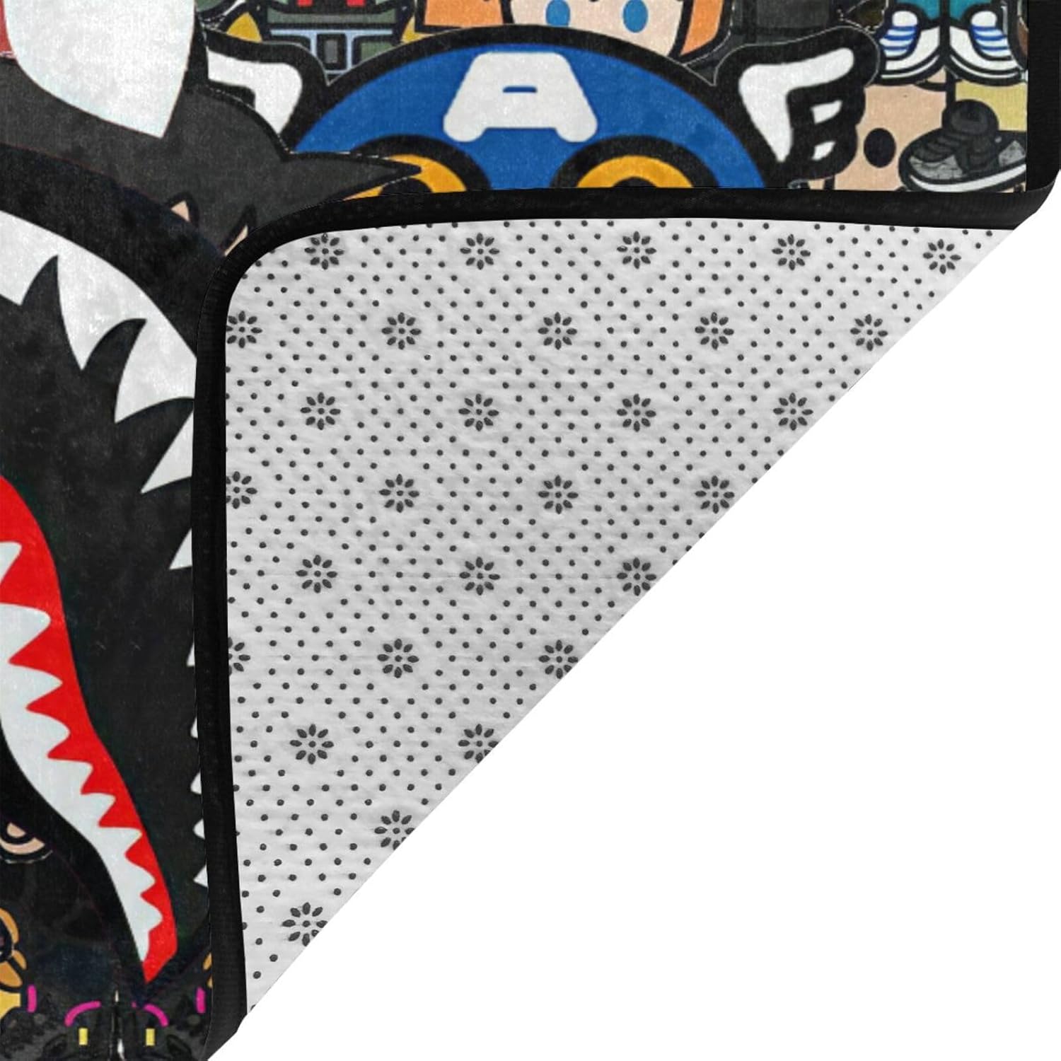 Large Outdoor Rug Anime Camouflage Shark Bape Rug, Non-Slip Bathroom Rugs, Kitchen Rugs Home Decor Carpet Area Rugs for Bedroom 36