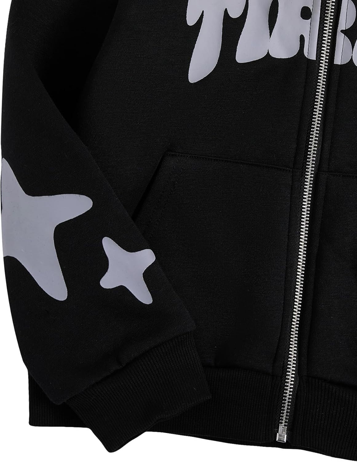 SOLY HUX Boy's Zip Up Hoodies Sweatshirt Y2k Letter Graphic Long Sleeve Streetwear Jacket 13 Years Black Letter