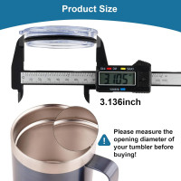 Replacement Lids Compatible with Stanley 12 oz & 24oz Camp Mug, 2Pack Leak Proof Cup Insulated Lids for Stainless Steel Coffee Mug(Cups NOT Included)