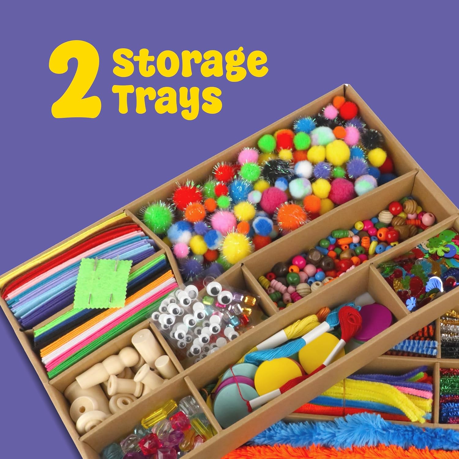 Kid Made Modern Arts and Craft Kit – A DIY 3.8 Pounds of Hobby Craft Supplies & Materials Box for Creative Art Projects for Kids Age 4 5 6 7 8 9 10 11 & 12 Year Old Girls & Boys Creative Essentials Kit