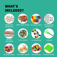 Kid Made Modern Arts and Craft Kit – A DIY 3.8 Pounds of Hobby Craft Supplies & Materials Box for Creative Art Projects for Kids Age 4 5 6 7 8 9 10 11 & 12 Year Old Girls & Boys Creative Essentials Kit