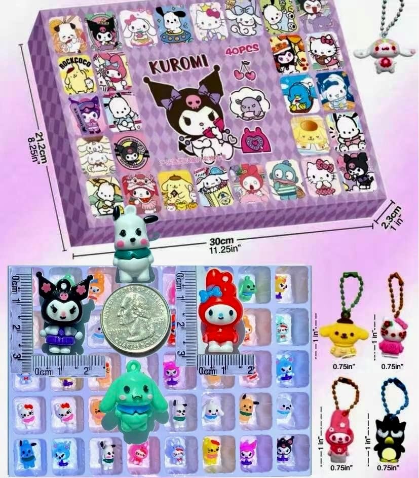 Kuromi 40 pcs Characters Miniature Blind Box Random Gift Set