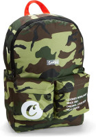 COOKIES Orion Canvas Smell Proof Backpack 22.8L – Large Odorless Travel Backpack for Men & Women, Carry-On, Work, Stylish & Spacious Bag - Green Camo