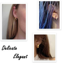 Love Earrings for Women Hoop Earrings Stainless Steel Earrings with Cubic Zirconia Stones Earrings Birthday Jewelry Christmas Gifts for Women Her Gold-plated