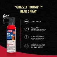 Counter Assault Bear Spray - Bears, Mountain Lions, Coyotes - Long-Range 40ft Distance - Pepper Spray Safety Gear for Hiking & Camping Protection - 2% Capsaicin - 10.2 oz 10.2 oz, 1 pack, and Holster