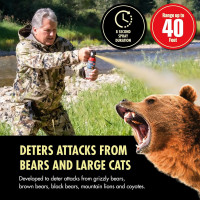 Counter Assault Bear Spray - Bears, Mountain Lions, Coyotes - Long-Range 40ft Distance - Pepper Spray Safety Gear for Hiking & Camping Protection - 2% Capsaicin - 10.2 oz 10.2 oz, 1 pack, and Holster