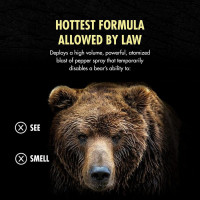 Counter Assault Bear Spray - Bears, Mountain Lions, Coyotes - Long-Range 40ft Distance - Pepper Spray Safety Gear for Hiking & Camping Protection - 2% Capsaicin - 10.2 oz 10.2 oz, 1 pack, and Holster