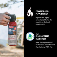 Counter Assault Bear Spray - Bears, Mountain Lions, Coyotes - Long-Range 40ft Distance - Pepper Spray Safety Gear for Hiking & Camping Protection - 2% Capsaicin - 10.2 oz 10.2 oz, 1 pack, and Holster