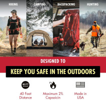 Counter Assault Bear Spray - Bears, Mountain Lions, Coyotes - Long-Range 40ft Distance - Pepper Spray Safety Gear for Hiking & Camping Protection - 2% Capsaicin - 10.2 oz 10.2 oz, 1 pack, and Holster