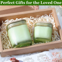 12oz Candle Jars for Making Candles, 12 Pack Green Glass Empty Candle Jars with Bamboo Lids and Sticky Labels, Candle Jar for Making Supplies, DIY Gift and Home Decor, Sample Container