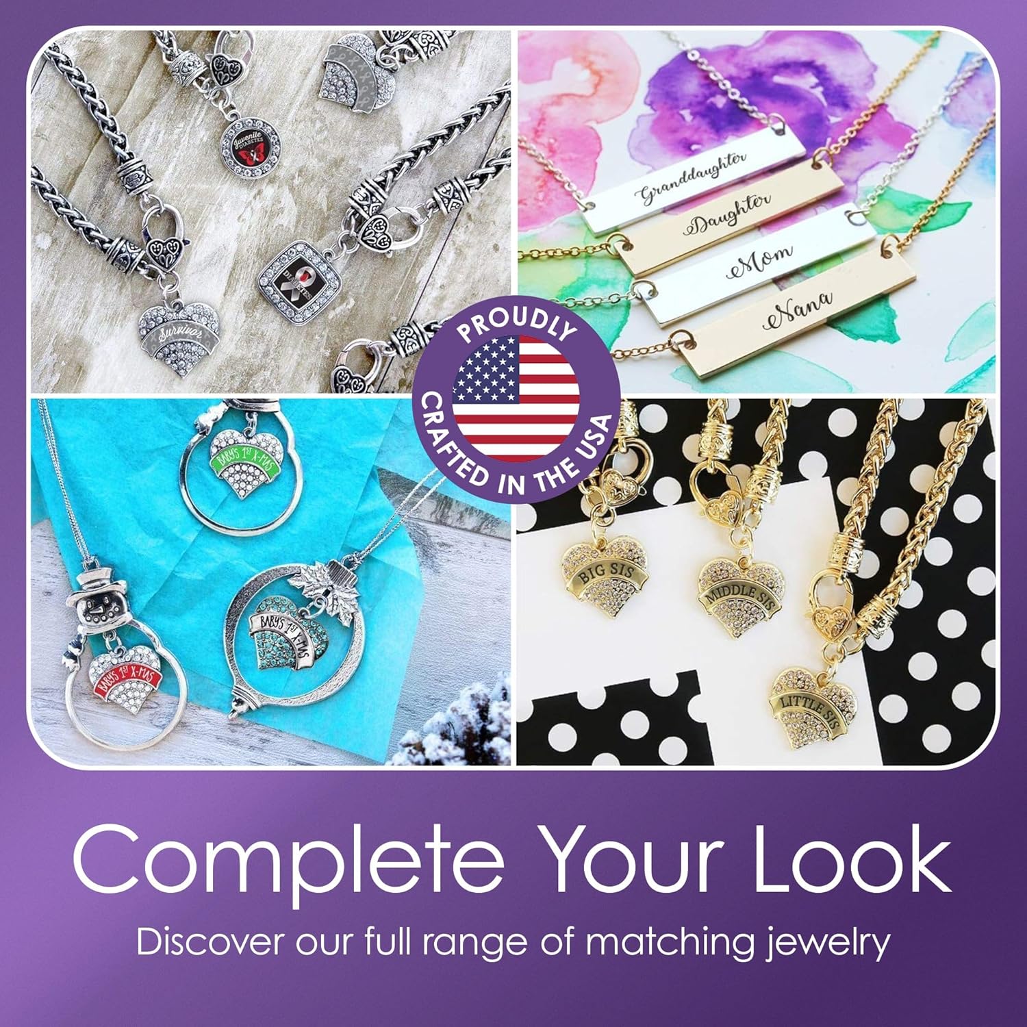 Inspired Silver - Silver Square Charm Bracelet with Cubic Zirconia Jewelry Deplorable Trump Supporter