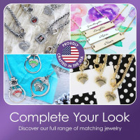 Inspired Silver - Silver Square Charm Bracelet with Cubic Zirconia Jewelry Deplorable Trump Supporter