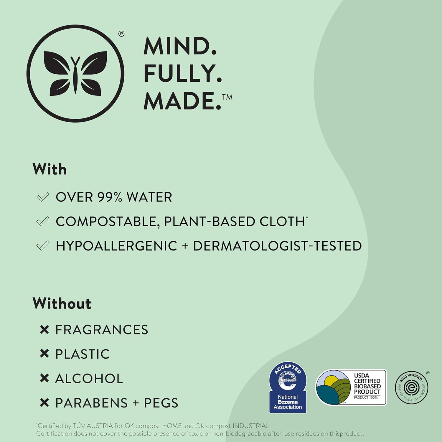 The Honest Company Clean Conscious Multi-Use Wipes | Hypoallergenic + Unscented for Sensitive Skin | Over 99% Water, Compostable, Plant Based, Baby Wipes | Pattern Play, 10 Count (Pack of 6)