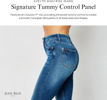 Judy Blue High Waist Tummy Control Classic Skinny Jeans 88799 15 Medium Blue