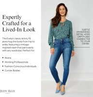 Judy Blue High Waist Tummy Control Classic Skinny Jeans 88799 15 Medium Blue