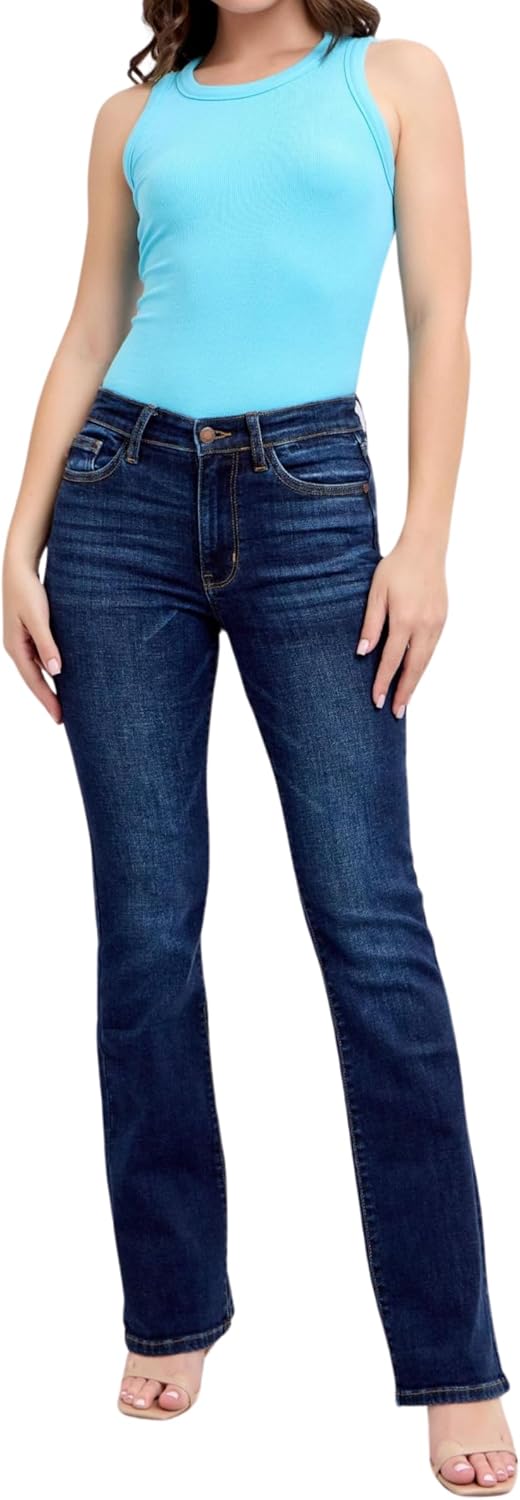 Judy Blue Mid Rise Dark Wash Classic Bootcut, Inseam 32