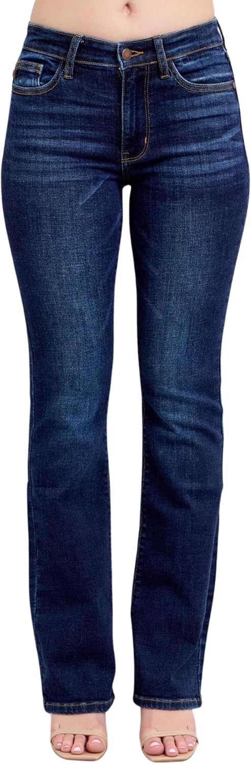Judy Blue Mid Rise Dark Wash Classic Bootcut, Inseam 32