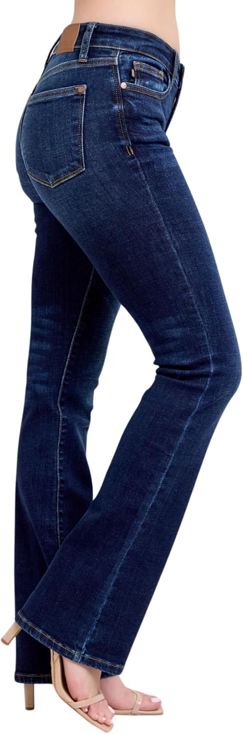 Judy Blue Mid Rise Dark Wash Classic Bootcut, Inseam 32