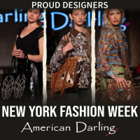 American Darling Suede Bag Genuine Leather Clutch Black