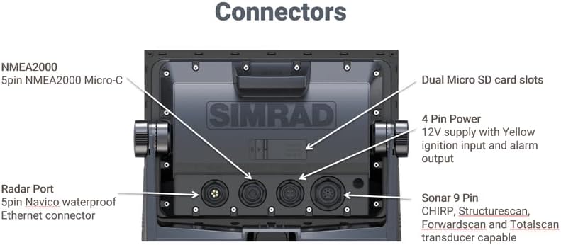 Simrad GO Chartplotter and Fish Finder, with Transducer and Radar Options, Preloaded C-MAP Discover Chart Card 9