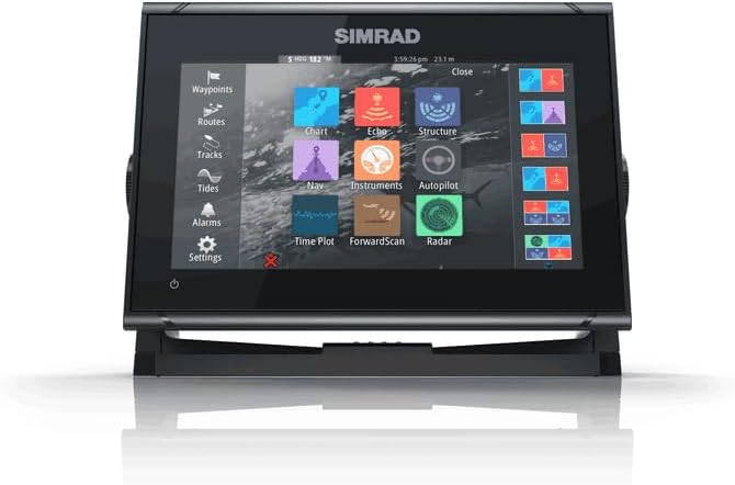 Simrad GO Chartplotter and Fish Finder, with Transducer and Radar Options, Preloaded C-MAP Discover Chart Card 9