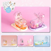 Cat Blind Box -Mini Toilet Figures Phone Stand Series 1PC Blind Boxes Random Design Cute Cat Figures Blind Bag Collectible Toy Action Figure Mystery Bag Birthday Gift, Cell Phone Stand for Desk Decor