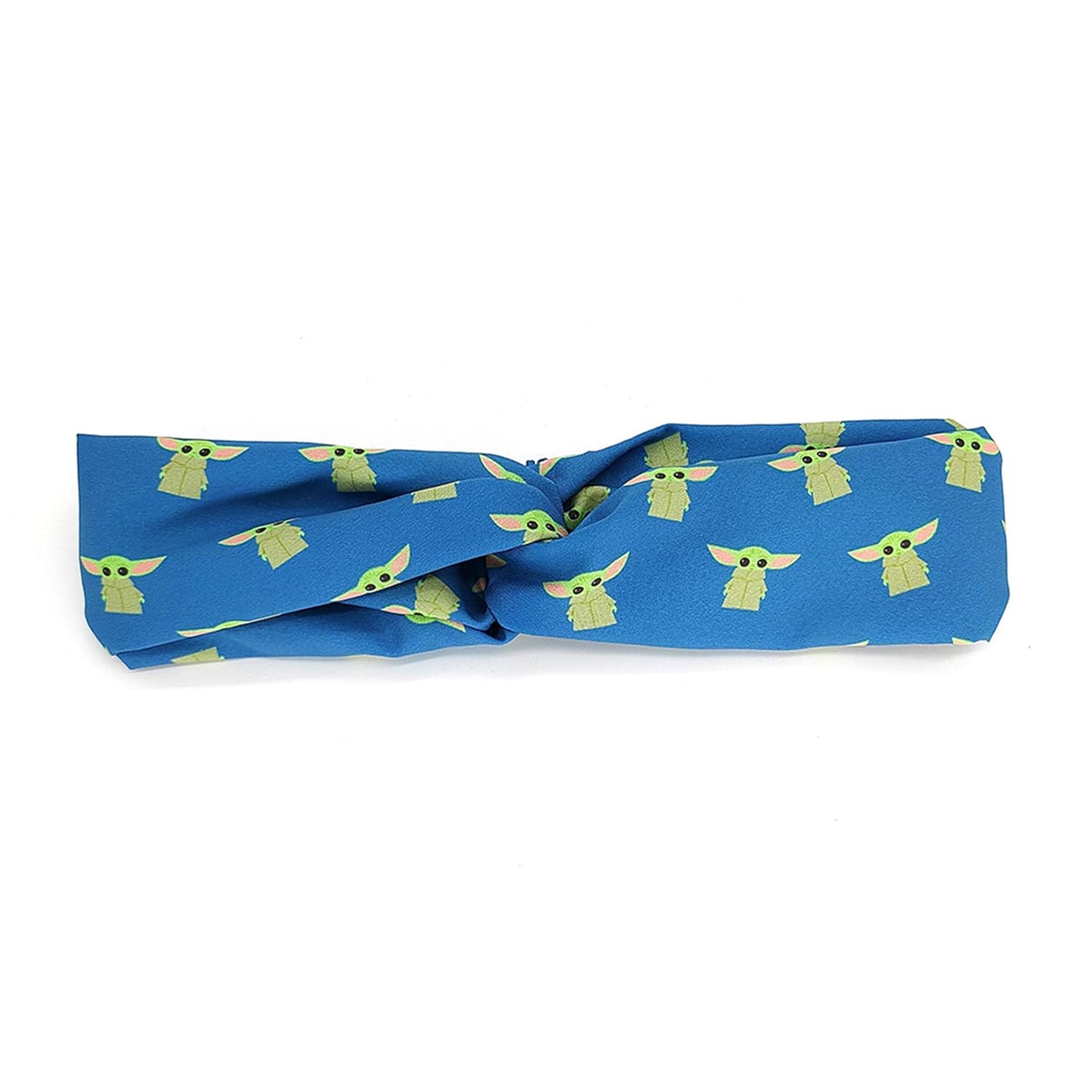 Cute Baby Yoda Headbands Hair Scrunchies for Women Non Slip Stretchy Breathable Hair Bands Criss Cross Head Wrap Elastic Hair Tie Ropes Hair Accessories