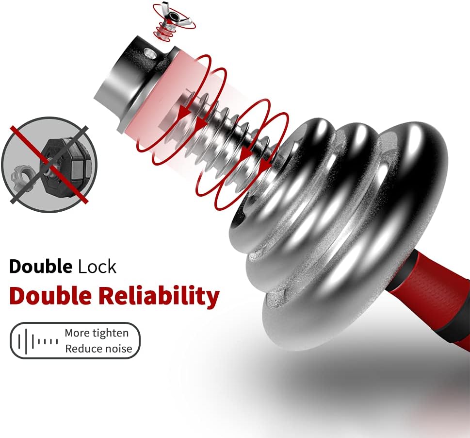 Adjustable Dumbbells Set 44 LB / 66 LB / 110 LB Home Weight Lifting Professional Dumbbells for Body Workout Home Gym Fitness with Carry Case 66.0 Pounds