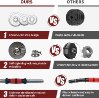 Adjustable Dumbbells Set 44 LB / 66 LB / 110 LB Home Weight Lifting Professional Dumbbells for Body Workout Home Gym Fitness with Carry Case 66.0 Pounds