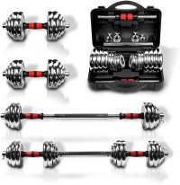 Adjustable Dumbbells Set 44 LB / 66 LB / 110 LB Home Weight Lifting Professional Dumbbells for Body Workout Home Gym Fitness with Carry Case 66.0 Pounds