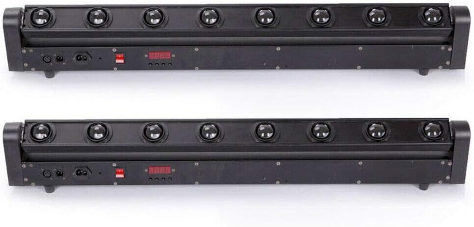 2PCS Moving Head Lights, 4-in-1 8x10W LED Moving Head Stage Lights DJ Moving Head Beam Bar RGBW DMX512 Sound Activated Strobe Effect Stage Lighting for Disco KTV Club Party Wedding 2 PCS