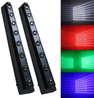 2PCS Moving Head Lights, 4-in-1 8x10W LED Moving Head Stage Lights DJ Moving Head Beam Bar RGBW DMX512 Sound Activated Strobe Effect Stage Lighting for Disco KTV Club Party Wedding 2 PCS