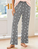 Ekouaer Pajama Sets For Women 2 Piece Short Sleeve Pj Sets With Long Printed Pants Sleepwear Casual Loose Lounge Sets Large Pink-grey Star