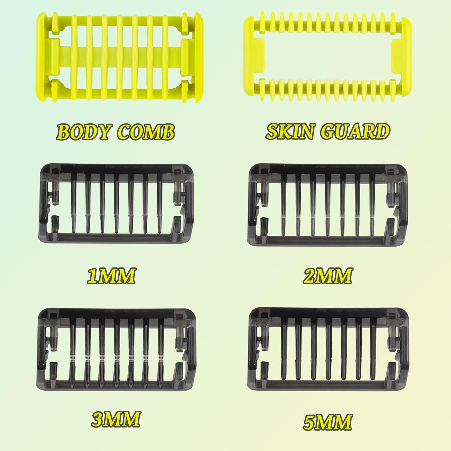 Oneblade replacement blade Professional Blade Trimmer with Adjustable Hair Guards Combs-Compatible with Philips Shaver Norelco OneBlade QP2520 QP2530 QP2630 QP6510 Shift Sizes from 0.4 to 10 mm