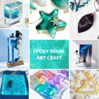 Resin Epoxy, KHKD RESIN 1 Gallon Epoxy Resin Kit- 2 Part Crystal Clear Resina Epoxica - High Gloss Odorless, UV & Impact Resistance Food Grade Epoxy Perfect for DIY Crafts, Jewelry, Art Coating B-1 Gallon