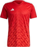 adidas Mens T Icon23 V Neck Short Sleeve Jersey Soccer Cleats - Red - Size S