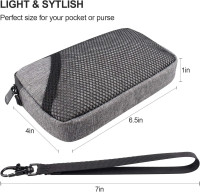 FIREDOG Odor Proof Bags, Smell Proof Pouch Carbon Lined Travel Stash Storage Smellproof Bags (Grey, 6.5