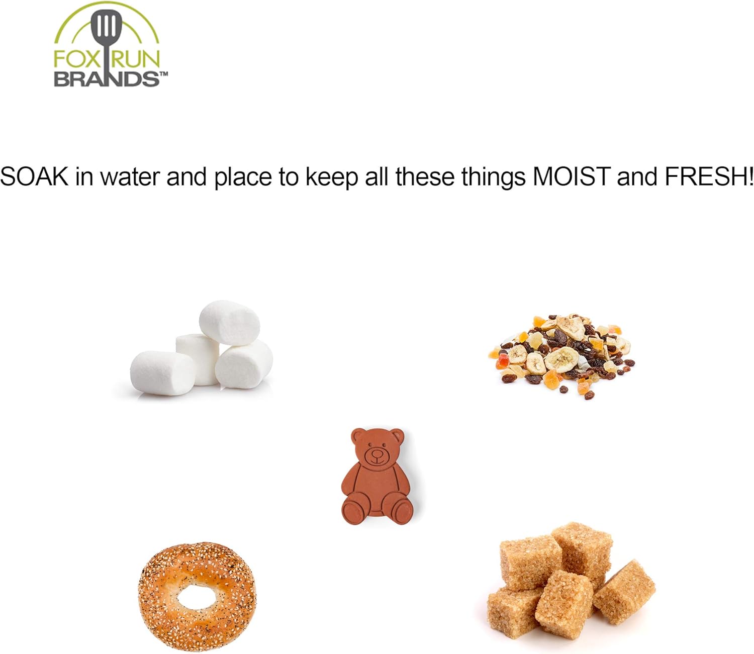 Fox Run Terracotta Brown Sugar Keeper and Saver, Bear 1 Count (Pack of 1) Bear