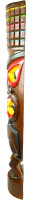 Hand Carved Beautiful 3 Ft Warrior Tiki Totem Pole Mask Statue