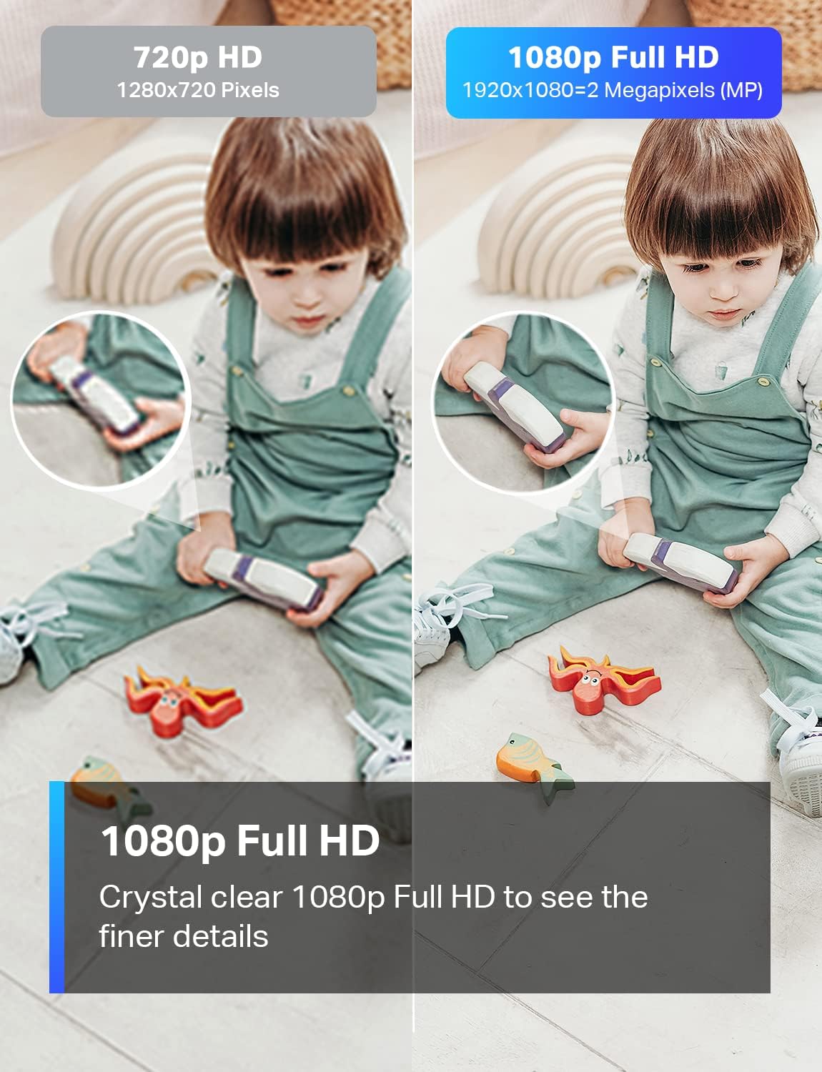 Tapo TP-Link 1080P Indoor Security Camera for Baby Monitor, Dog Camera w/Motion Detection, 2-Way Audio Siren, Night Vision, Cloud & SD Card Storage, Works w/Alexa & Google Home C100 Indoor White 1-Pack
