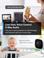 Tapo TP-Link 1080P Indoor Security Camera for Baby Monitor, Dog Camera w/Motion Detection, 2-Way Audio Siren, Night Vision, Cloud & SD Card Storage, Works w/Alexa & Google Home C100 Indoor White 1-Pack