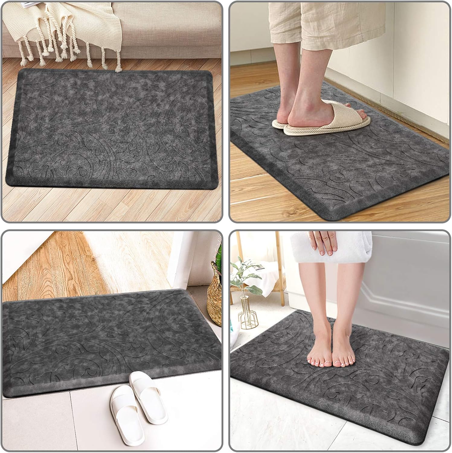KMAT Kitchen Mat Cushioned Anti-Fatigue Floor Mat Waterproof Non-Slip Standing Mat Ergonomic Comfort Floor Mat Rug for Home,Office,Sink,Laundry,Desk 30