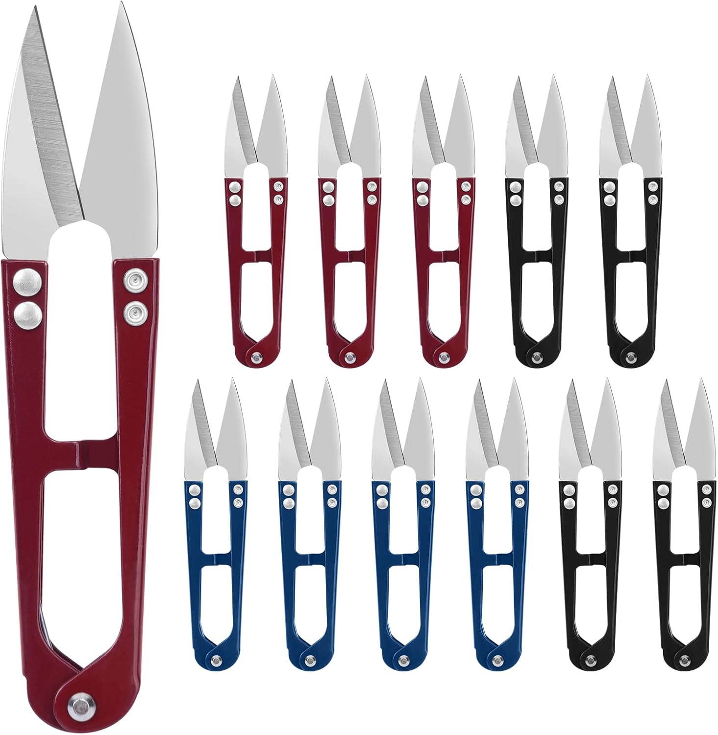 UCEC 12 Packs Thread Snips for Sewing Scissors Small Crochet Scissors Thread Cutter Yarn Cutter, 4.2