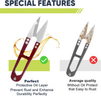 UCEC 12 Packs Thread Snips for Sewing Scissors Small Crochet Scissors Thread Cutter Yarn Cutter, 4.2