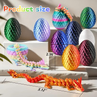 3D Printed Mini Dragon Eggs Set with Dragon Inside, Articulated Crystal Fidget Toy, Cool Stuff Fun Gifts for Adults, Teens, Boy, Easter Basket Stuffers, 12PCS Series A
