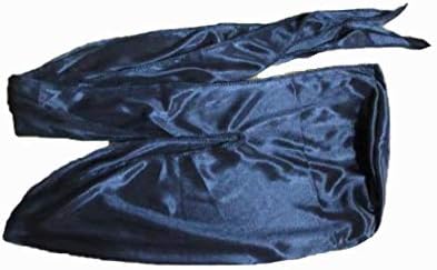Premium Silky 360 Wave Builder Durag for Men- Extra Long Ties - Unisex - Wide Strap - Durags for Men Waves- Fashion - Black