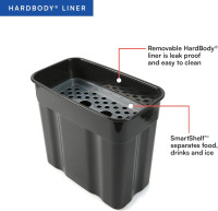 Titan by Arctic Zone Deep Freeze Cooler - Zipperless Hardbody Cooler - Deep Freeze Insulation, HardBody Liner, and SmartShelf 16 Can Sharkskin Gray