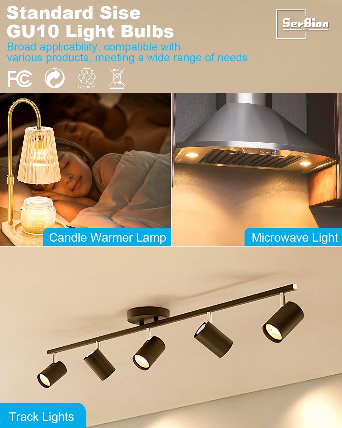 GU10 Halogen Light Bulbs for Candle Warmer Lamp, Dimmable MR16 120V 25W Bulbsfor Track and Range Hood, Warm White 25.0 Watts