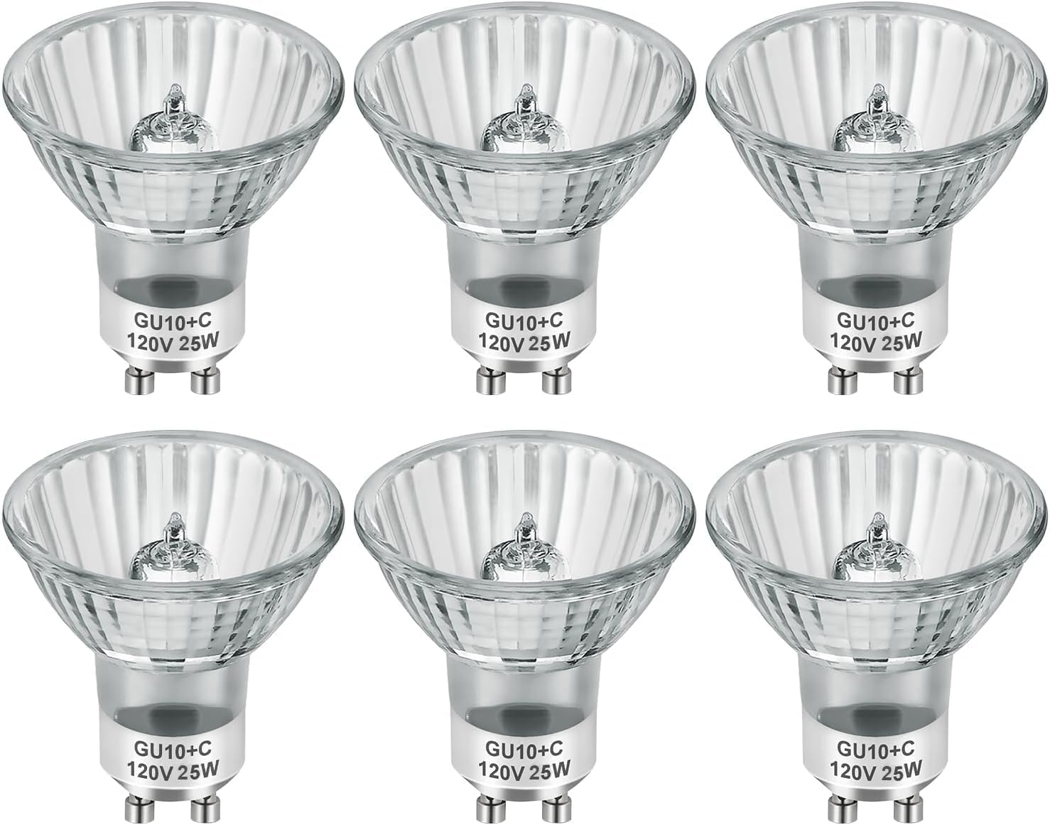 GU10 Halogen Light Bulbs for Candle Warmer Lamp, Dimmable MR16 120V 25W Bulbsfor Track and Range Hood, Warm White 25.0 Watts