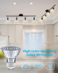 GU10 Halogen Light Bulbs for Candle Warmer Lamp, Dimmable MR16 120V 25W Bulbsfor Track and Range Hood, Warm White 25.0 Watts